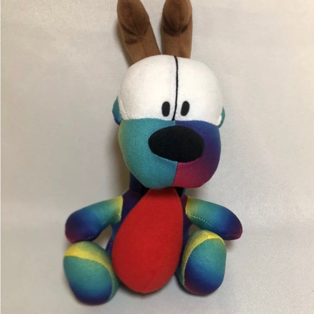 Nickelodeon Garfield Plush Odie Dog Plush Rainbow 9" Stuffed Animal